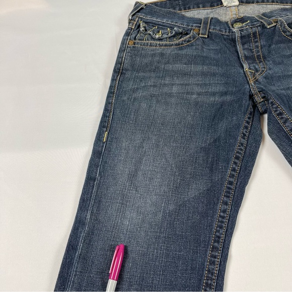 True Religion Men's Slim Fit Straight Jeans, Dark Wash Relaxed Slim Size: 34 - Picture 16 of 16